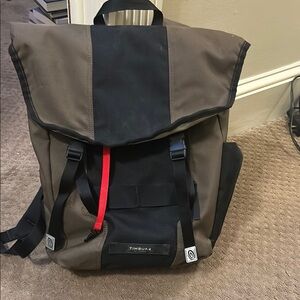Timbuk2 Black and Olive Green Backpack for Urban Commuters